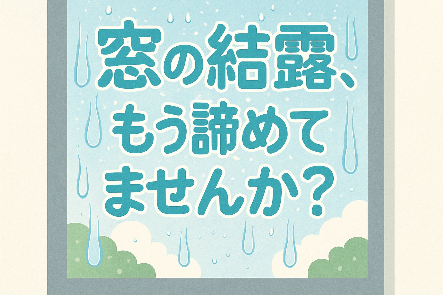 Firefly_GPT_窓の結露、もう諦めてませんか？　イラスト文字爽やか 842695