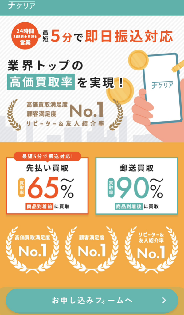 チケリアのサービス情報