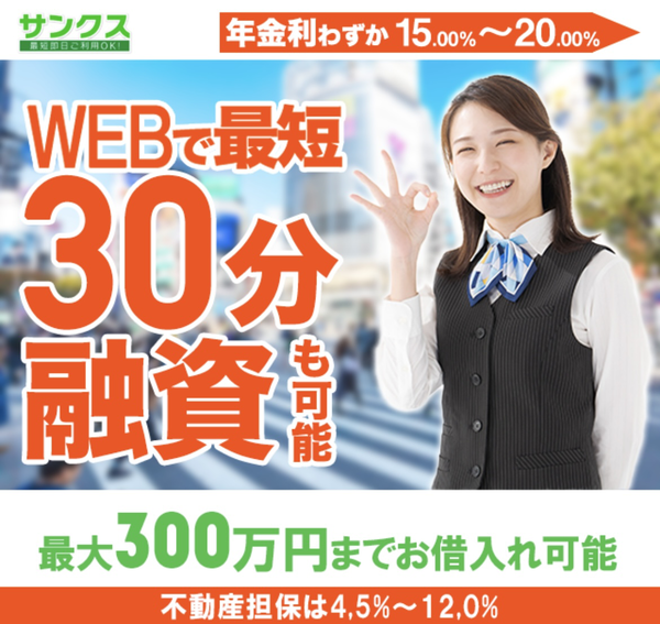 消費者金融 サンクスダイレクトのサービス情報